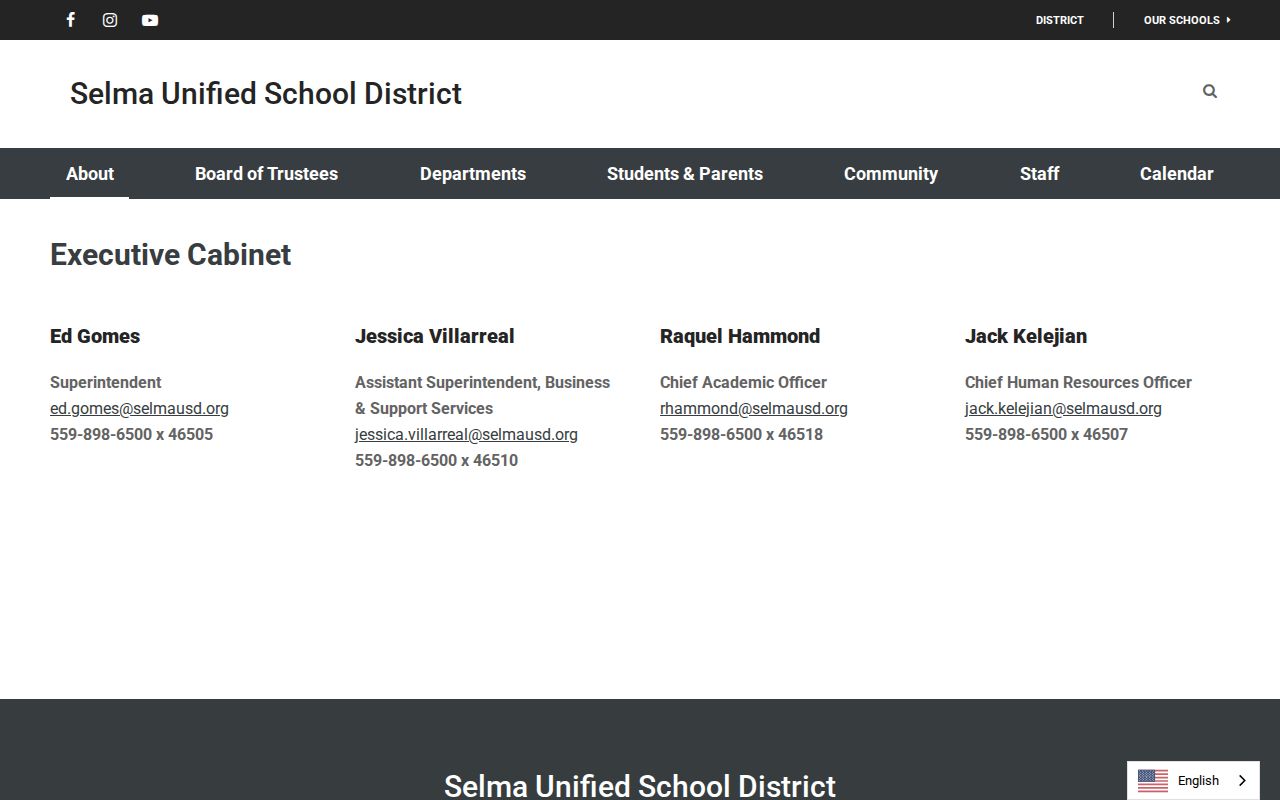 Selma people directories for Unified district administrators